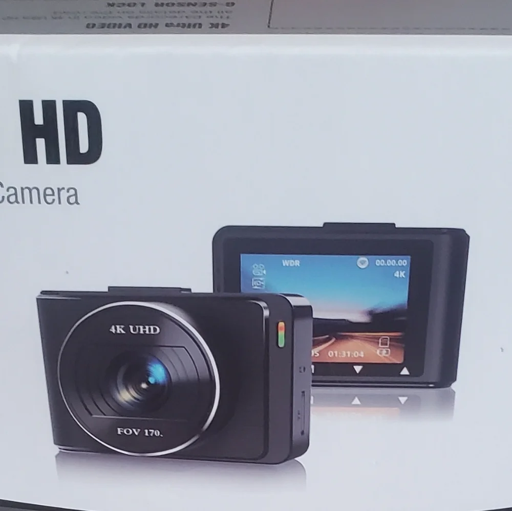 Wi-Fi Enabled 4K Ultra HD Dash Camera - Black